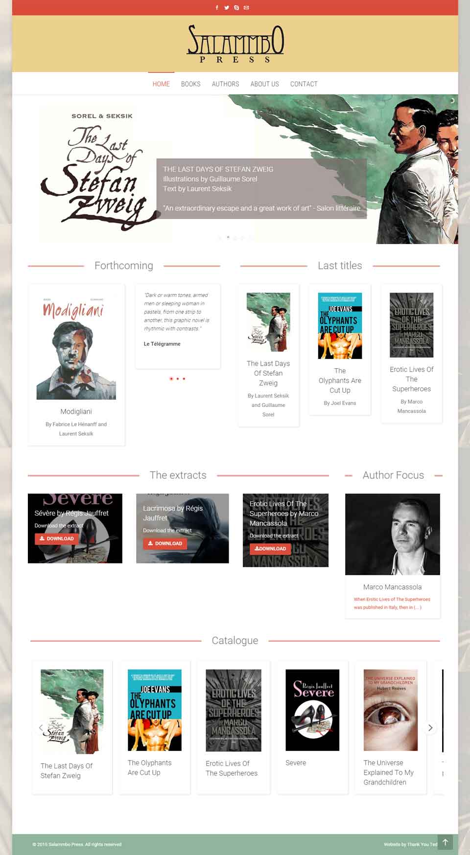 Page d'accueil du site Salammbo Press